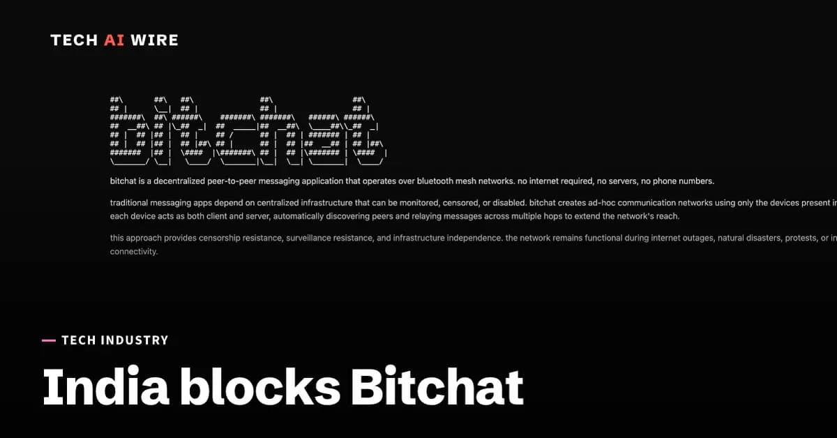 Bitchat pulled from India's App Store and Google Play