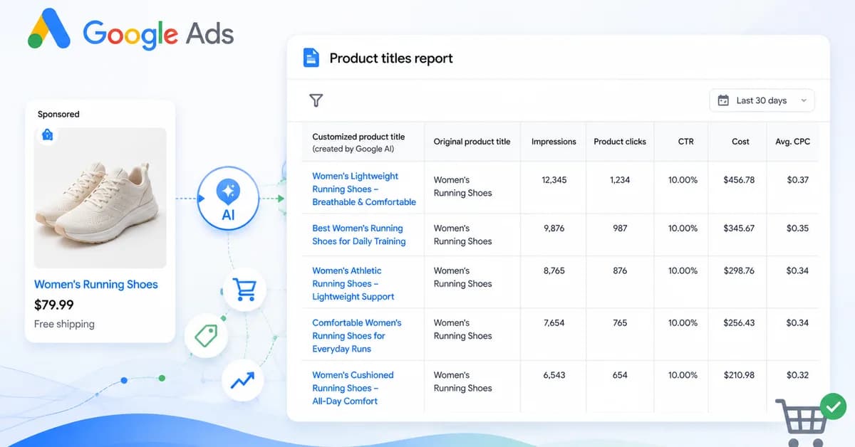 Google Ads adds reporting for AI-generated product titles