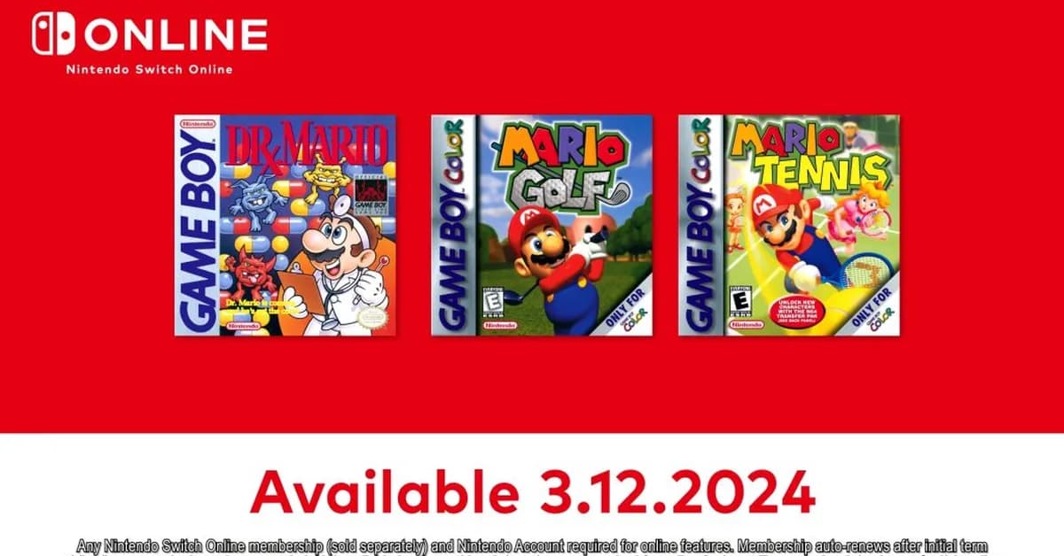 Three retro Mario titles are coming to Nintendo Switch Online on Mario Day