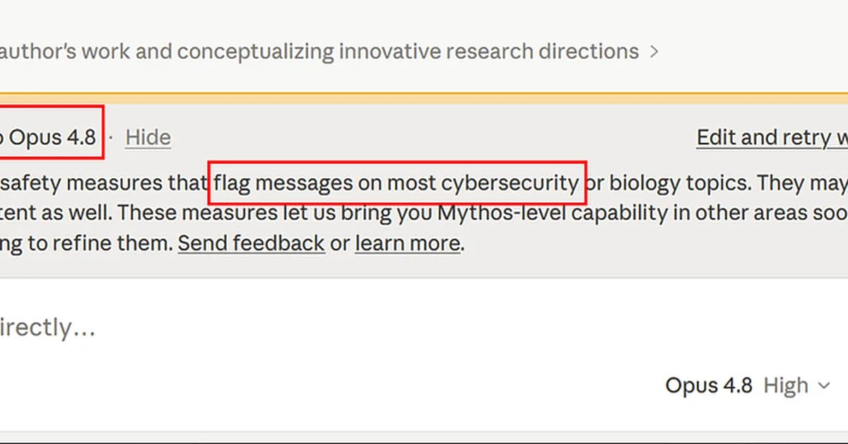 Access explicitly denied for Cyber and Chemistry: Fable 5, the Claude Mythos variation you pay for...