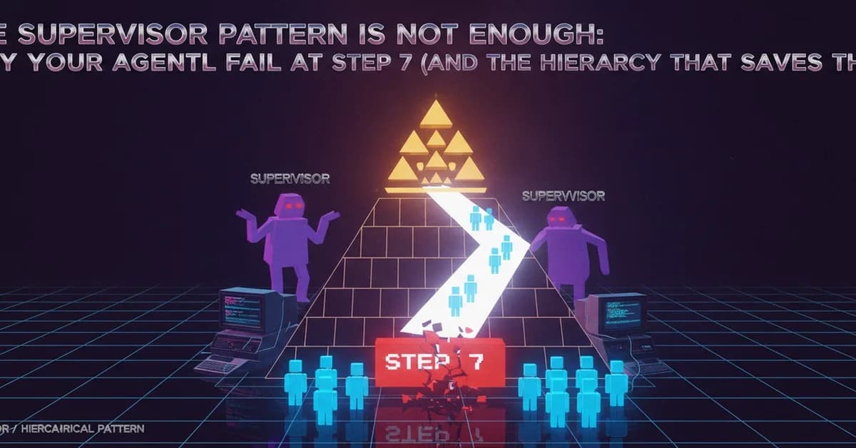 The supervisor pattern is not enough: why your agents still fail at step 7 (and the hierarchy that saves them)