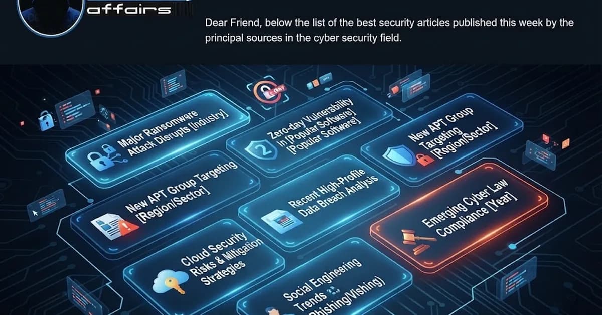 Security Affairs newsletter Round 595 by Pierluigi Paganini - INTERNATIONAL EDITION