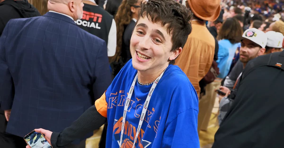 Timothée Chalamet Takes Shot at the Oscars After Knicks Win NBA Championship