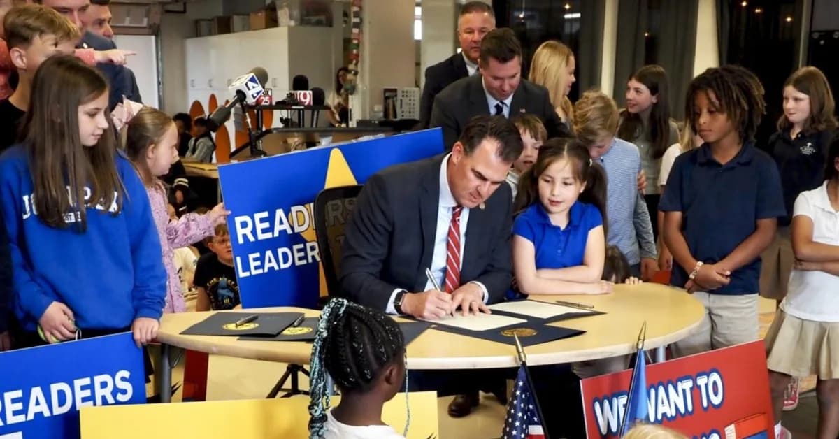 Oklahoma Governor Signs Landmark Childhood Reading Bill Into Law