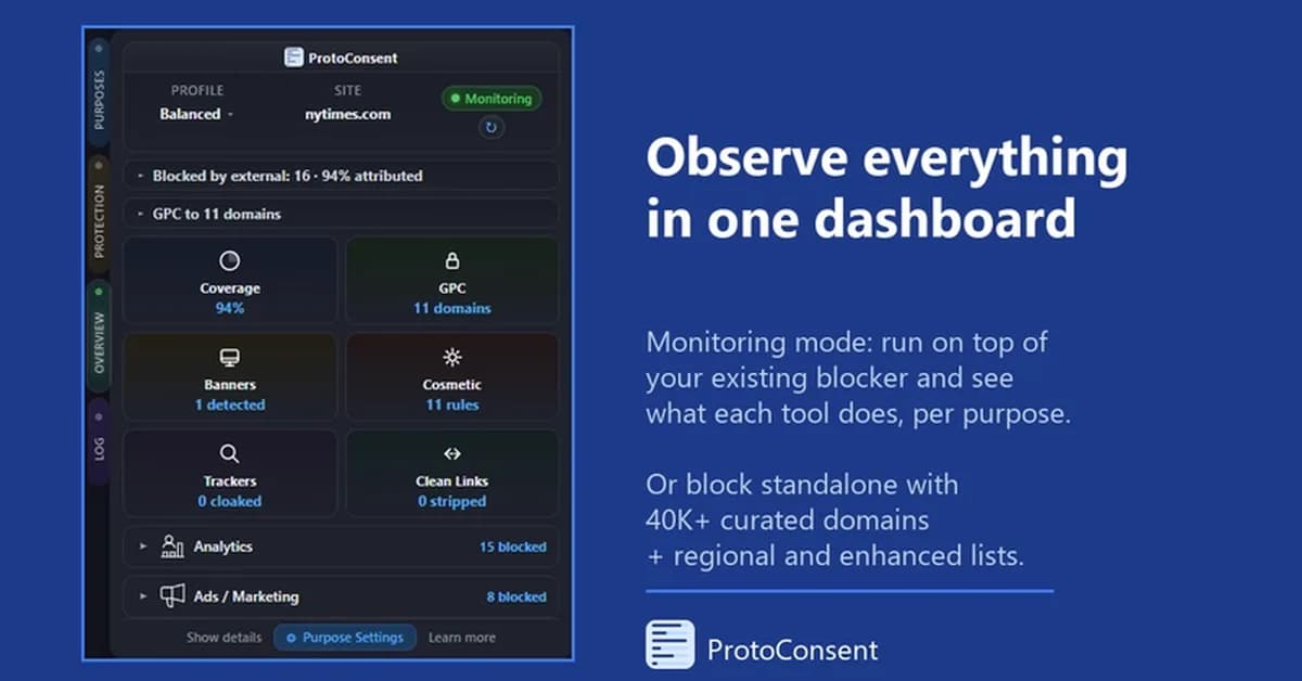 How ProtoConsent answers consent banners without touching the DOM