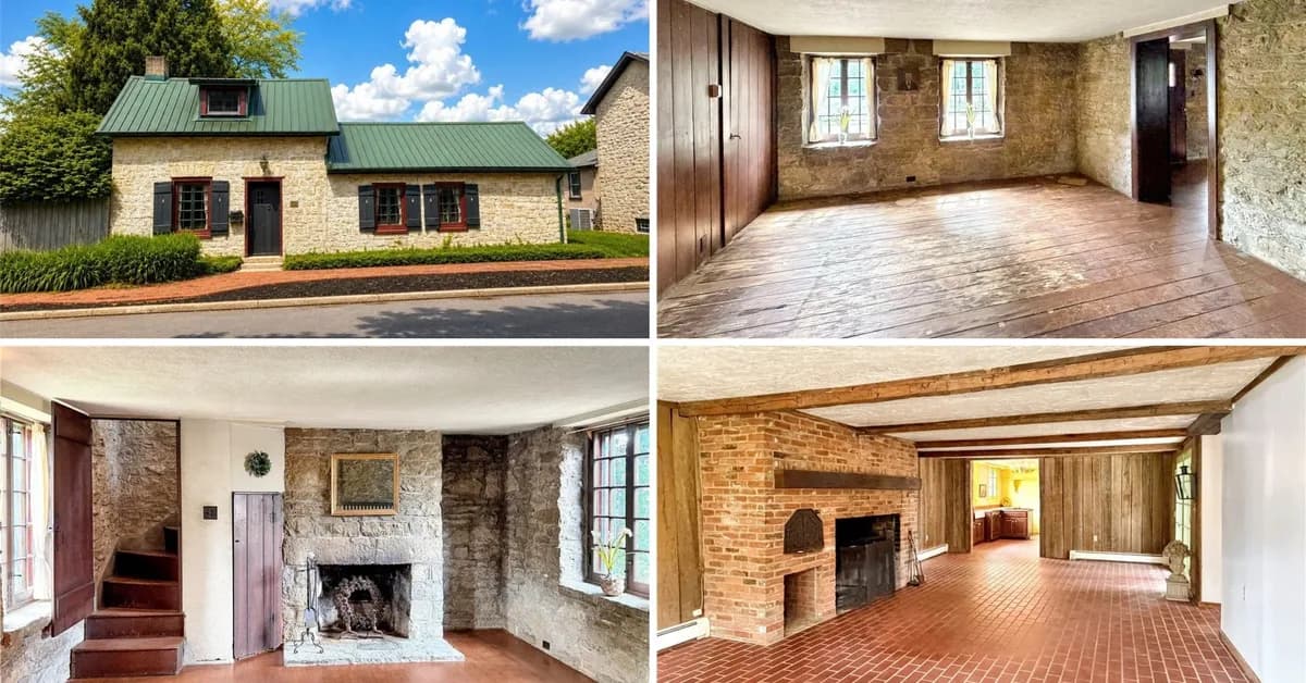 Rare 218-Year-Old Stone Cottage in Ohio With Original Fireplaces and Hardwood Details Lists for Very First Time
