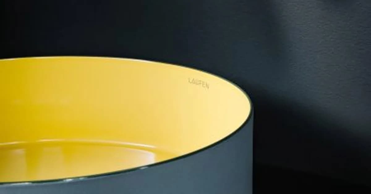 Tricolour washbasin bowls by Laufen