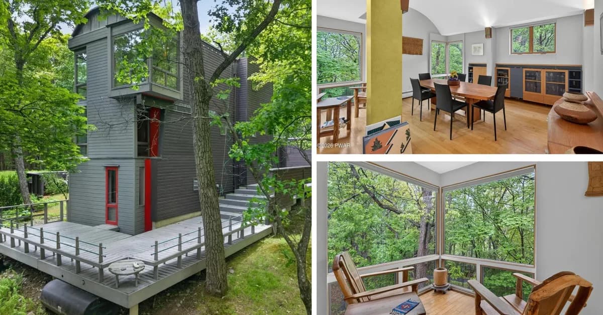 Upside Down Trapezoid House Built by Renowned Loft Architect and His Students Hits the Market in Pennsylvania for $625K