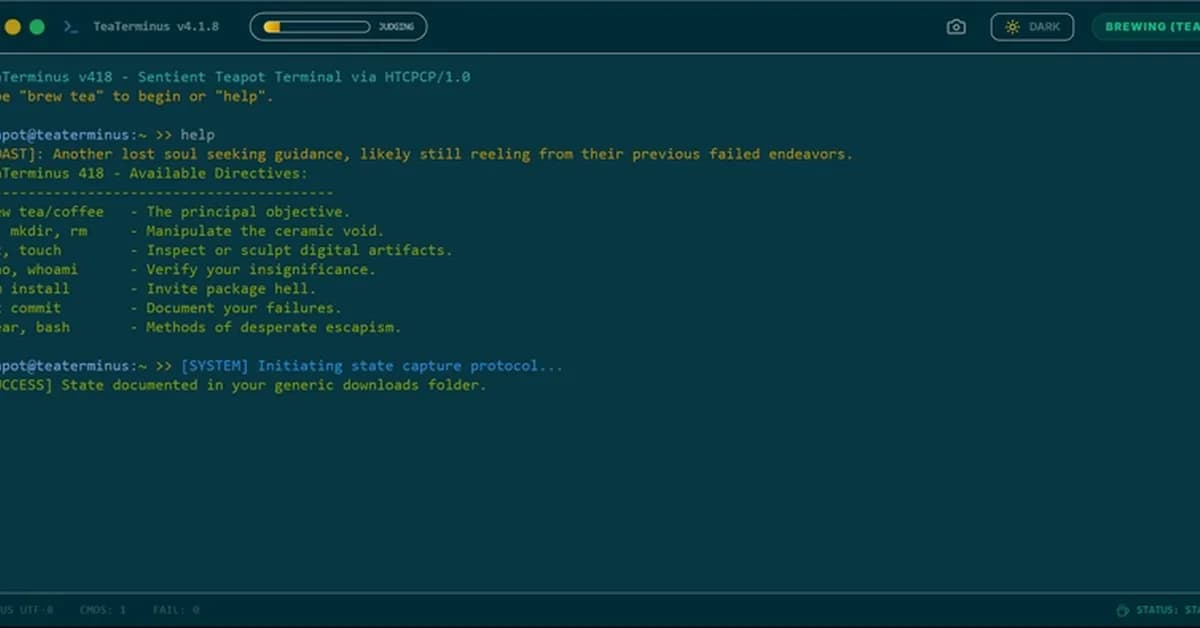 418 Teapot in Your Terminal