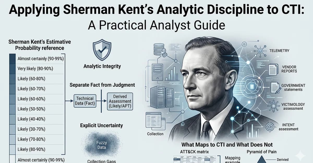 Applying Sherman Kent's Analytic Discipline to CTI: A Practical Analyst Guide