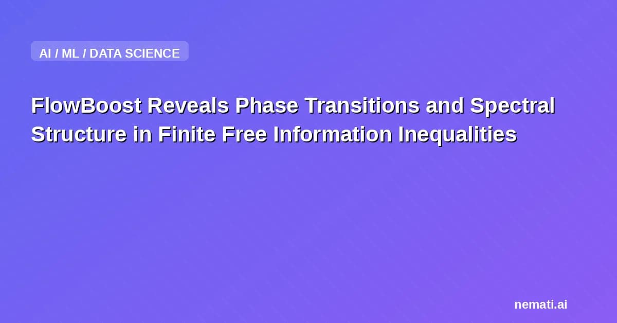 FlowBoost Reveals Phase Transitions and Spectral Structure in Finite Free Information Inequalities