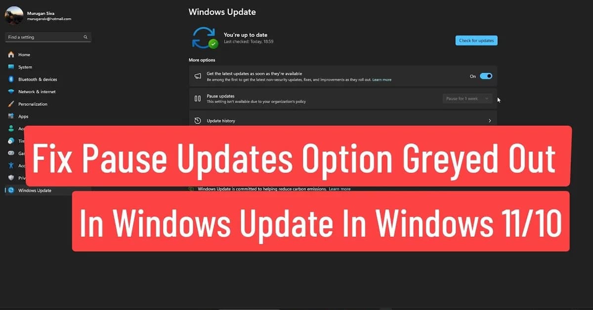 Windows updates and why pause forever is risky