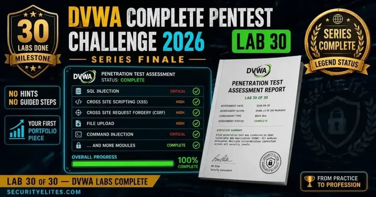 DVWA Complete Pentest Challenge 2026 - Full Assessment From Scratch, No Hints | Hacking Lab 30
