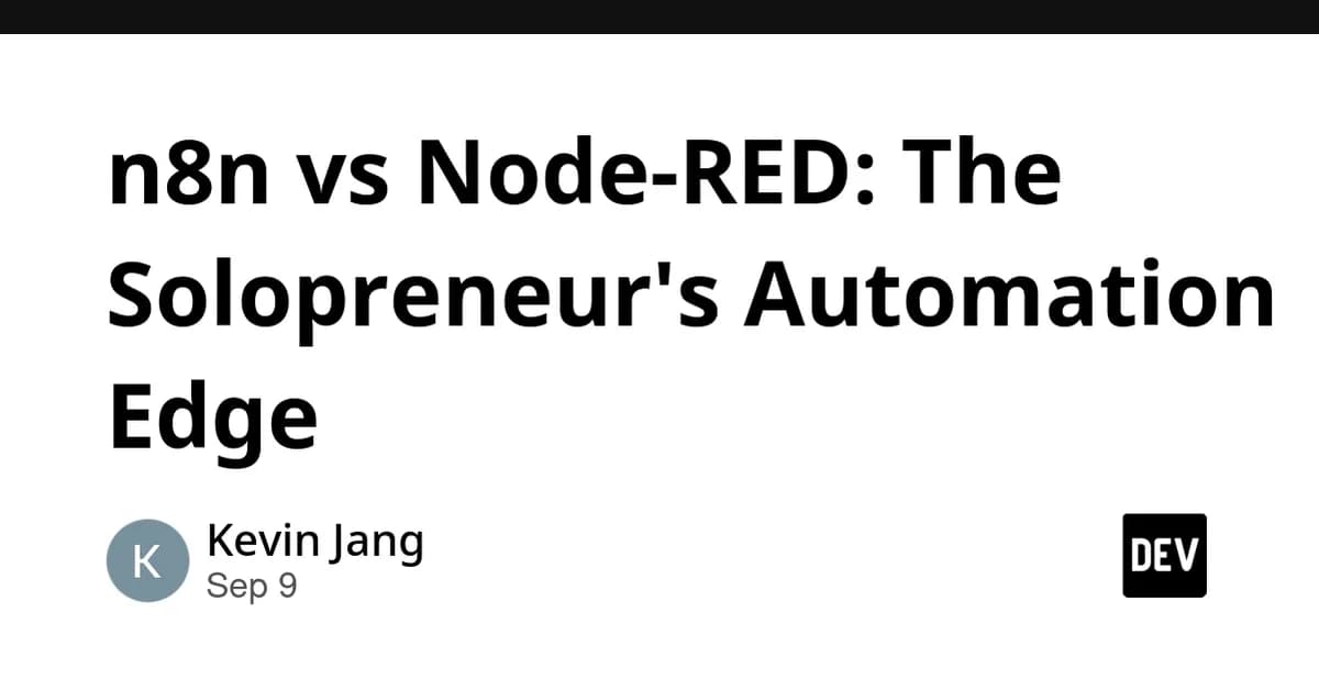 n8n vs Node-RED: The Solopreneur's Automation Edge