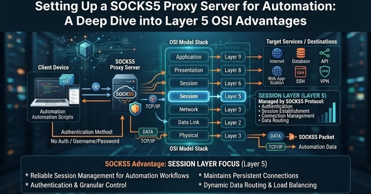 Setting Up a SOCKS5 Proxy Server for Automation: A Deep Dive into Layer 5 OSI Advantages