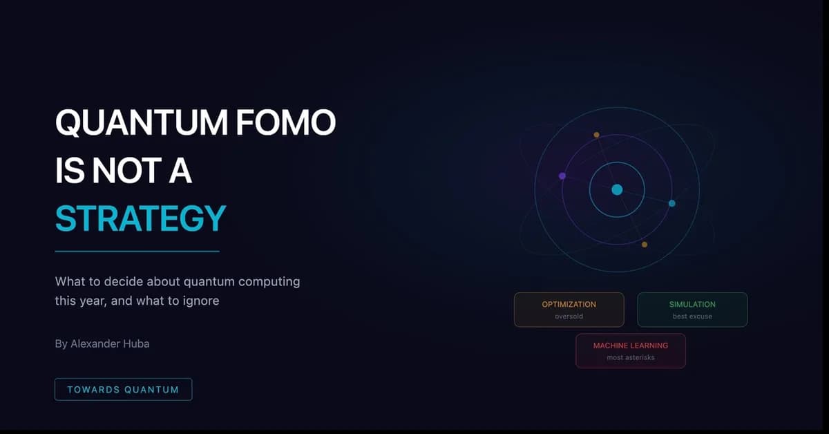 Quantum FOMO Is Not a Strategy