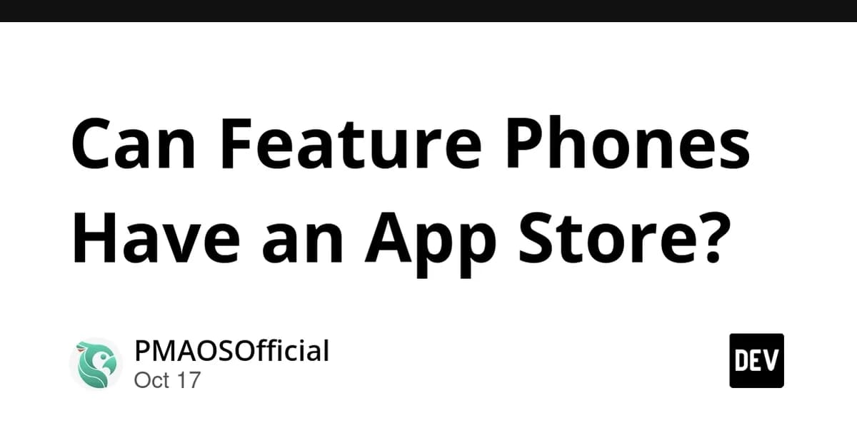Can Feature Phones Have an App Store?