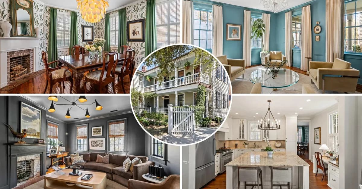 Beautifully Renovated 1895 Charleston Home With Color-Drenched Rooms and Multiple Porches Lists for $2.2 Million