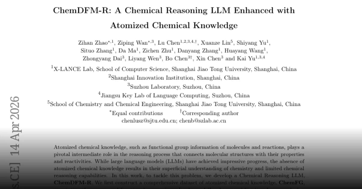 ChemDFM-R: A Chemical Reasoning LLM Enhanced with Atomized Chemical Knowledge