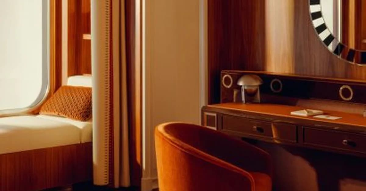 Interiors of world's largest sailing yach draw on "golden age of luxury cruises"