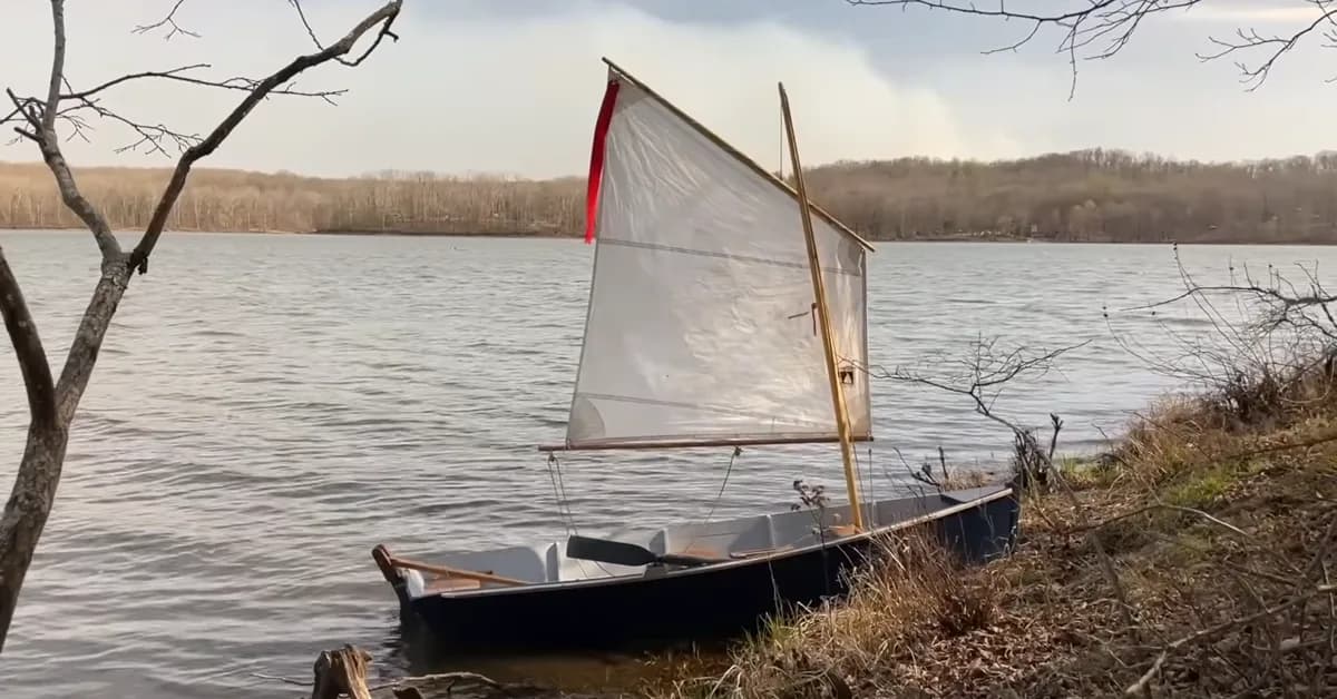 A Sail and Oar Skiff Built from Common Lumber