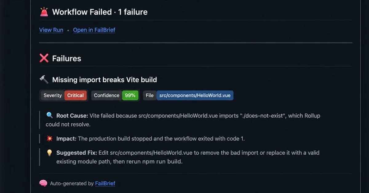 I built an AI that explains your CI failures in plain English (right inside your PR)
