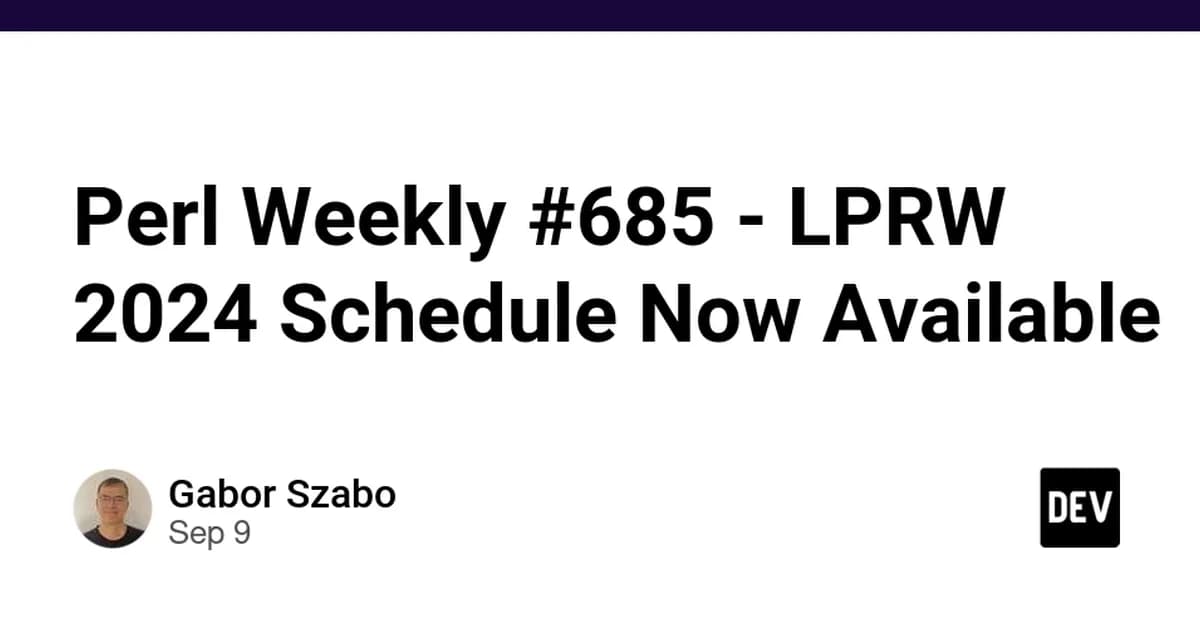 Perl 🐪 Weekly #772 - PTS 2025