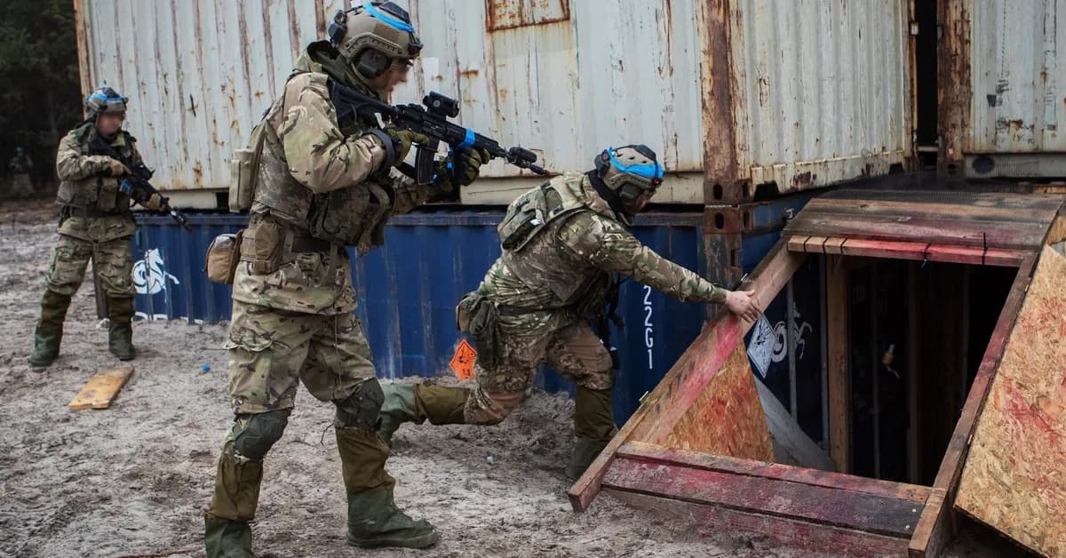 Ukrainian troops are training just beyond the war's reach on NATO soil. Training leaders say that's by design.