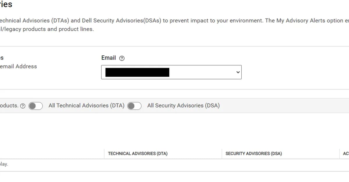 Dell security advisory (AV26-343)