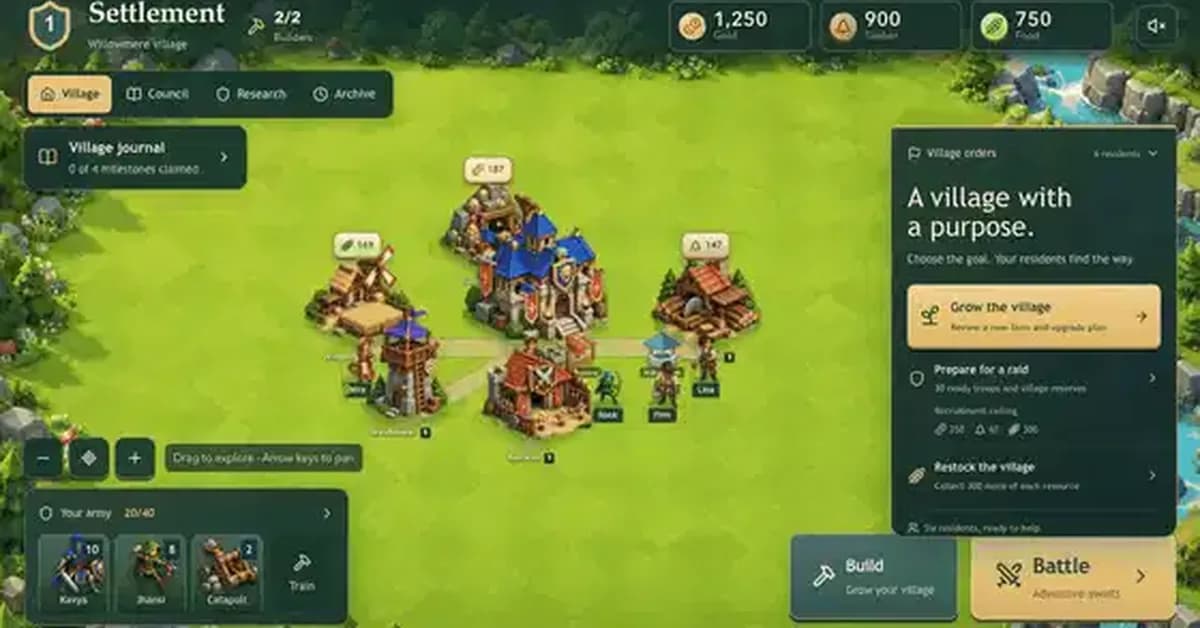 Settlement: a village strategy game where you can see why every agent did what it did