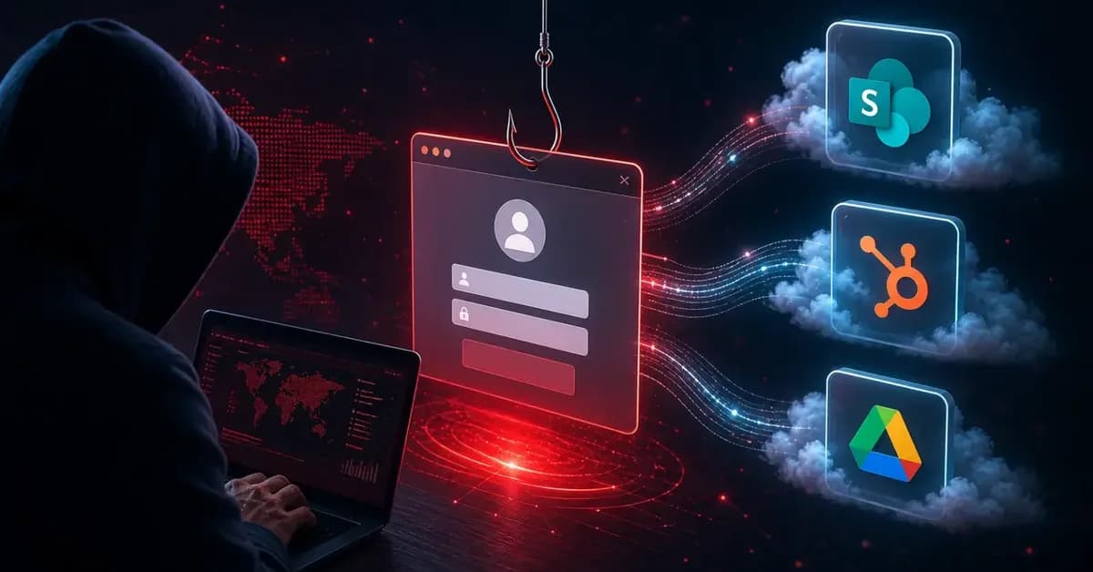 Attackers Deploy AiTM Phishing Pages to Access SharePoint, HubSpot, and Google Workspace