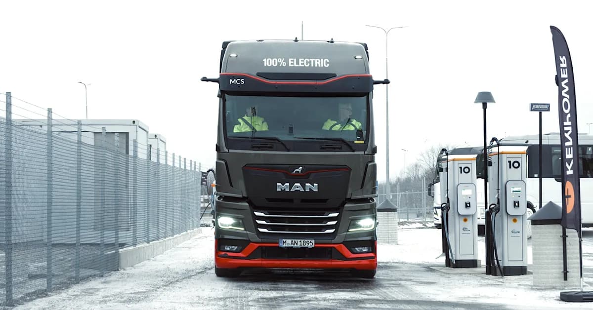 MAN Trucks shows off its megawatt charging in subzero temperatures