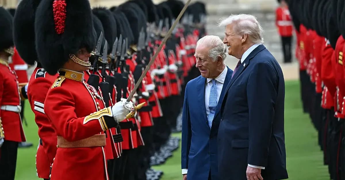 'Two kings': praise and a royal crush as Trump hosts Charles