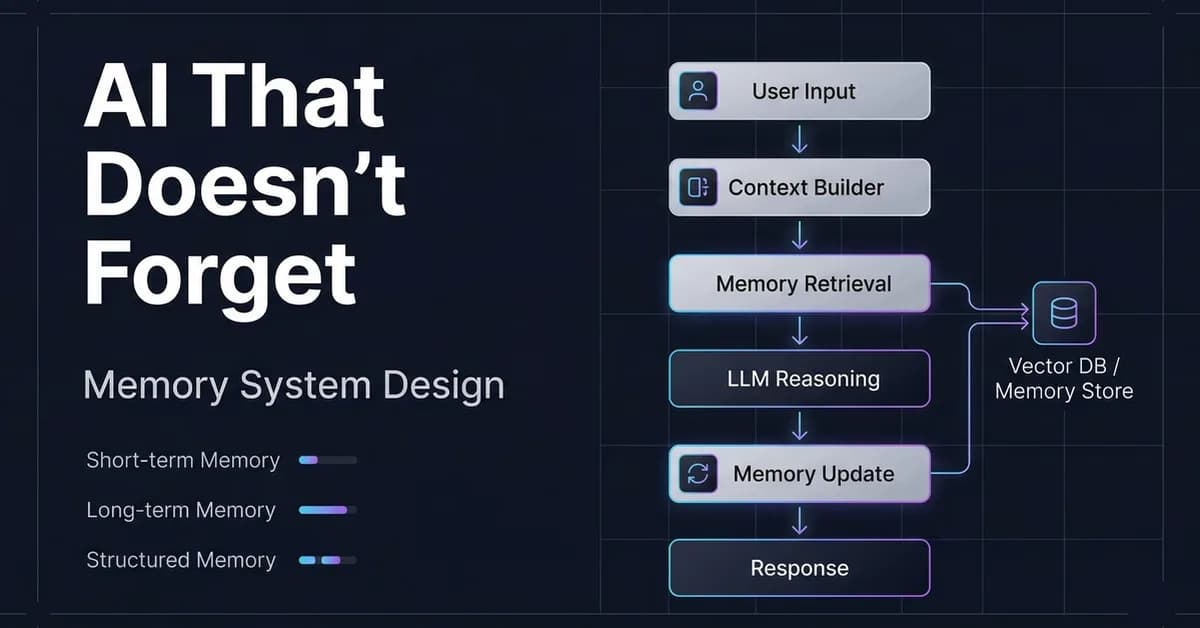 Designing AI That Doesn't Forget: A Practical Guide to Memory Systems in LLM Apps