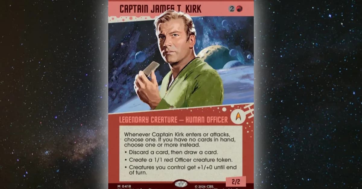 Brandon Sanderson Praises the Upcoming MTG Star Trek Set for a 'Perfect Kirk' Card
