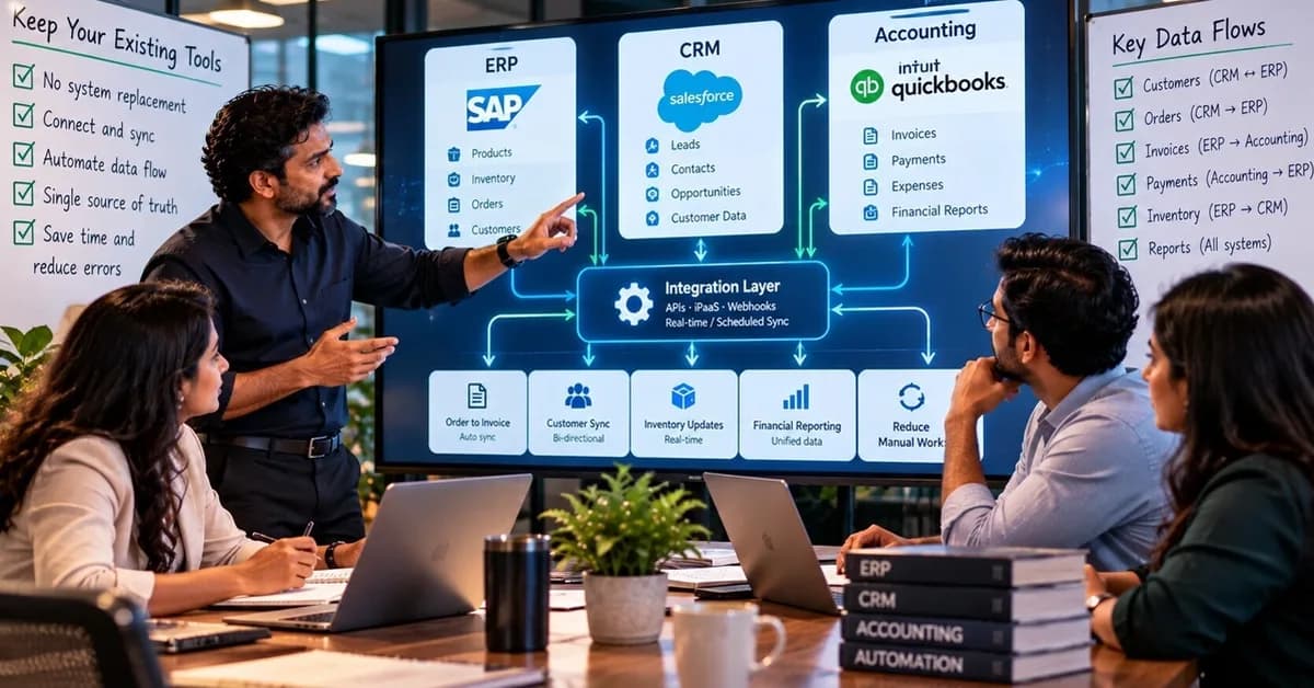 How to Connect Your ERP, CRM and Accounting Tools Without Replacing Them