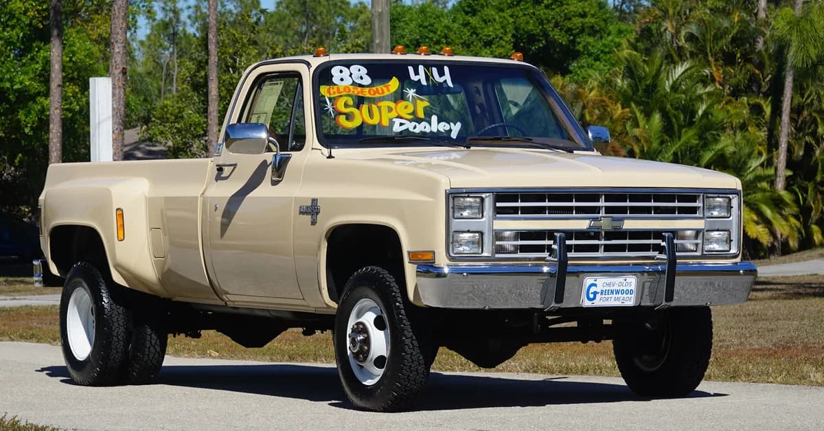 55-Mile Chevy Squarebody Still Wrapped in Factory Plastic Sells for $100K