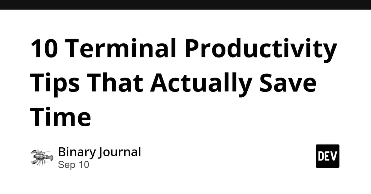 10 Terminal Productivity Tips That Actually Save Time
