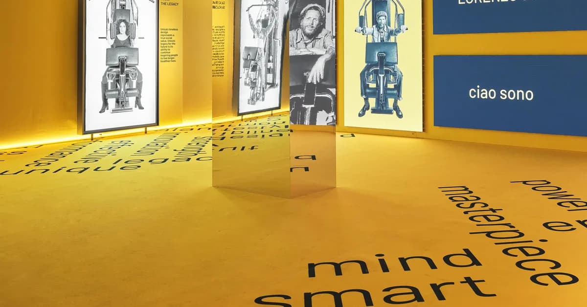 Technogym showcases Unica all-in-one home gym at Milan design week installation