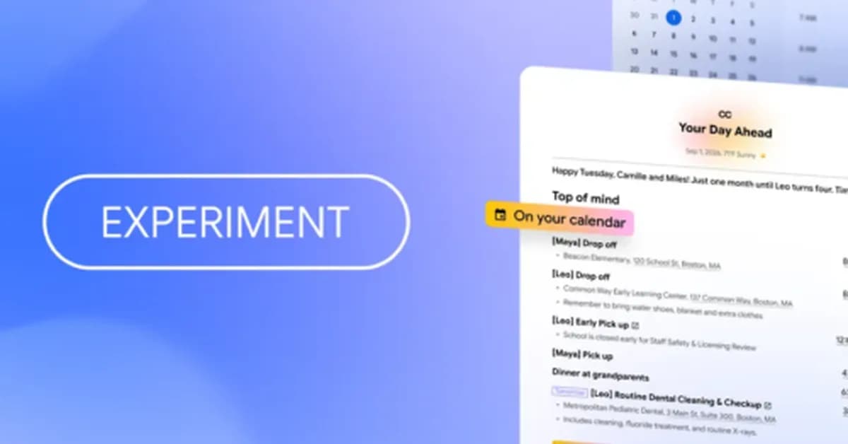 Google announces new experimental "CC" AI agent for families