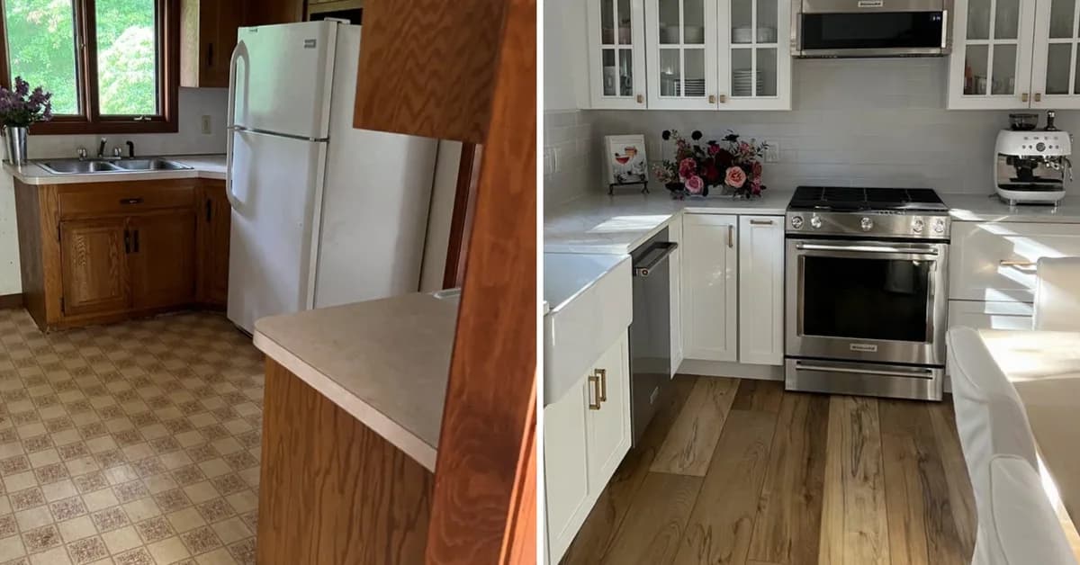 We transformed our dated, dark kitchen into a bright, open-concept space - it turned out even better than I expected
