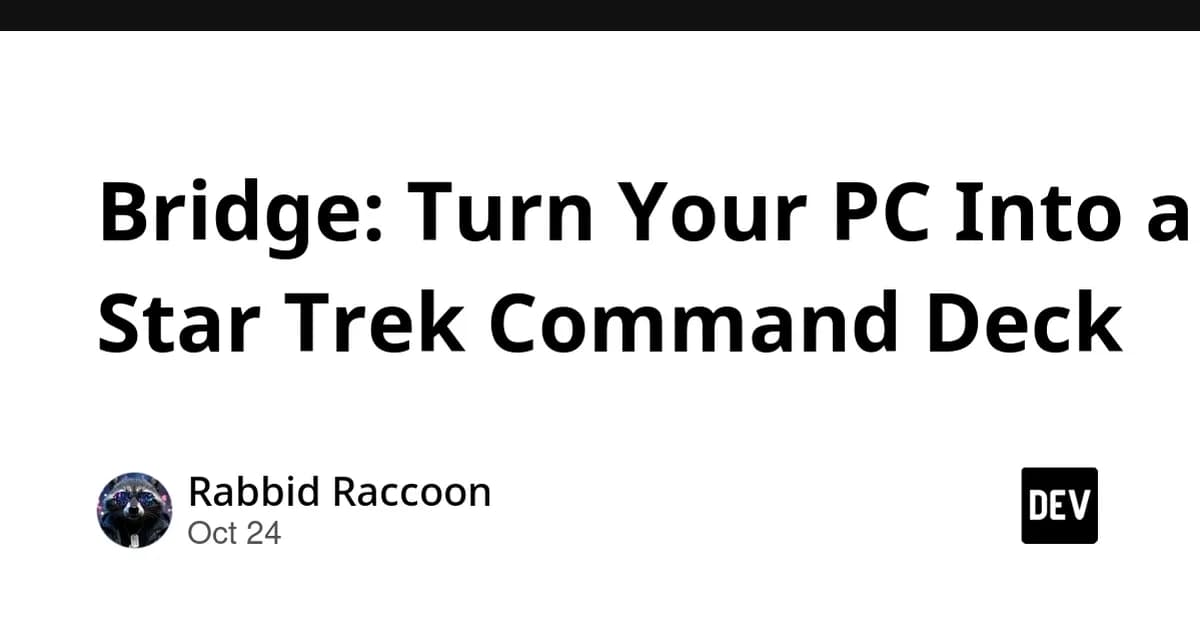 Bridge: Turn Your PC Into a Star Trek Command Deck