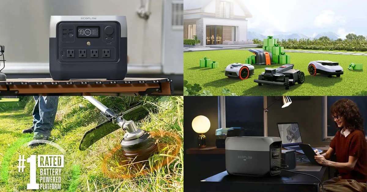 Day 2 Spring Sale Green Deals - Amazon EcoFlow power stations 53% off + flash sale, Segway Navimow expanded sale, EGO tools, more