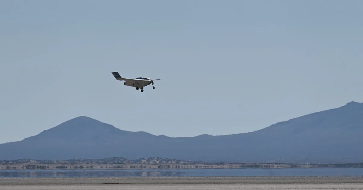 The US military flew an experimental, hybrid-electric stealth drone shaped like the B-2 Spirit