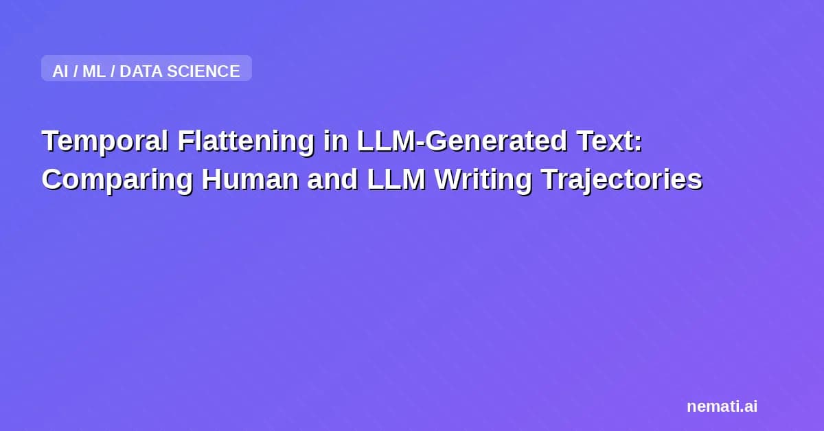Temporal Flattening in LLM-Generated Text: Comparing Human and LLM Writing Trajectories