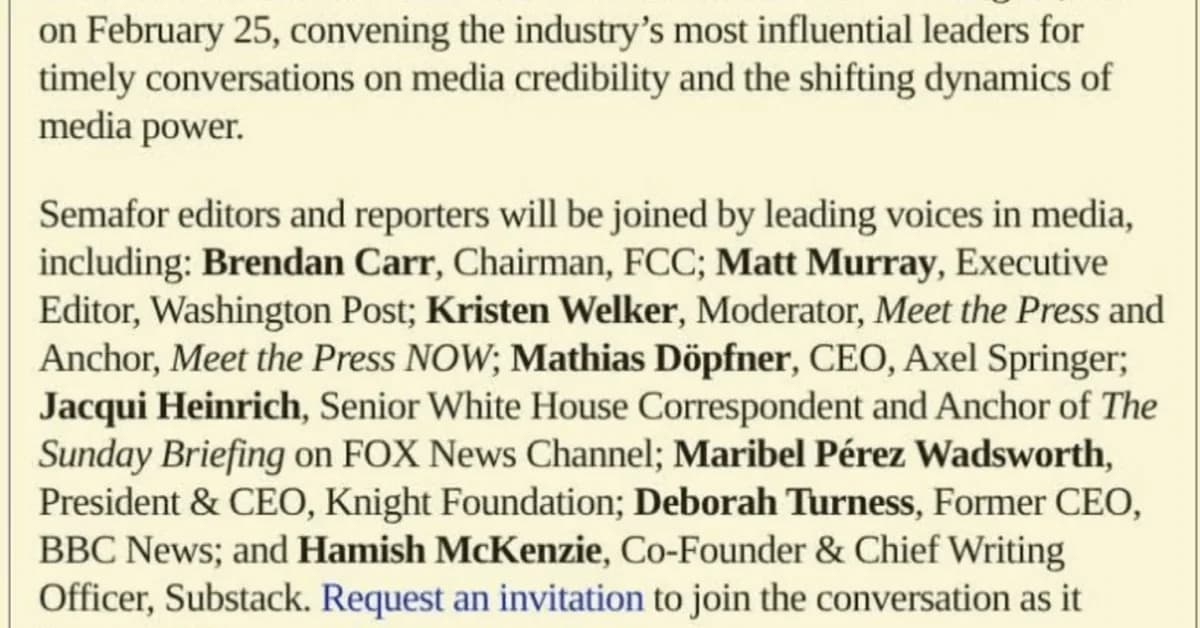 Semafor Keeps Hosting Ridiculous "Restoring Trust In Media" Events That Only Further Undermine Trust In Media