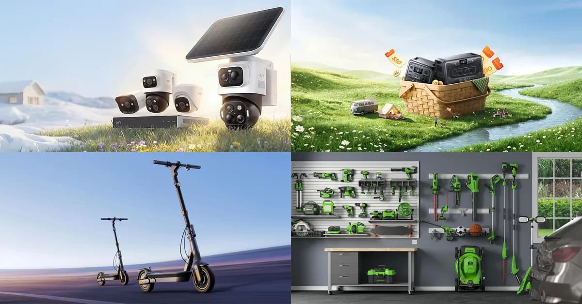 Day 3 Spring Sale Green Deals - Anker eufy smart security devices 50% off, Bluetti increases power station savings, Segway, more