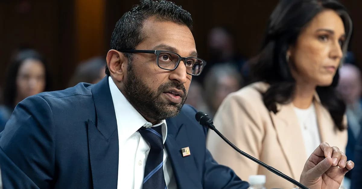 The Atlantic Responds To Kash Patel's $250 Million Lawsuit By Reporting He Travels With Personalized Bourbon