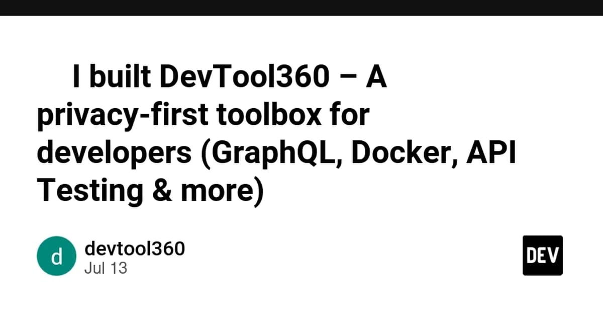 I Built a Privacy-First Developer Toolbox That Runs 100% in Your Browser
