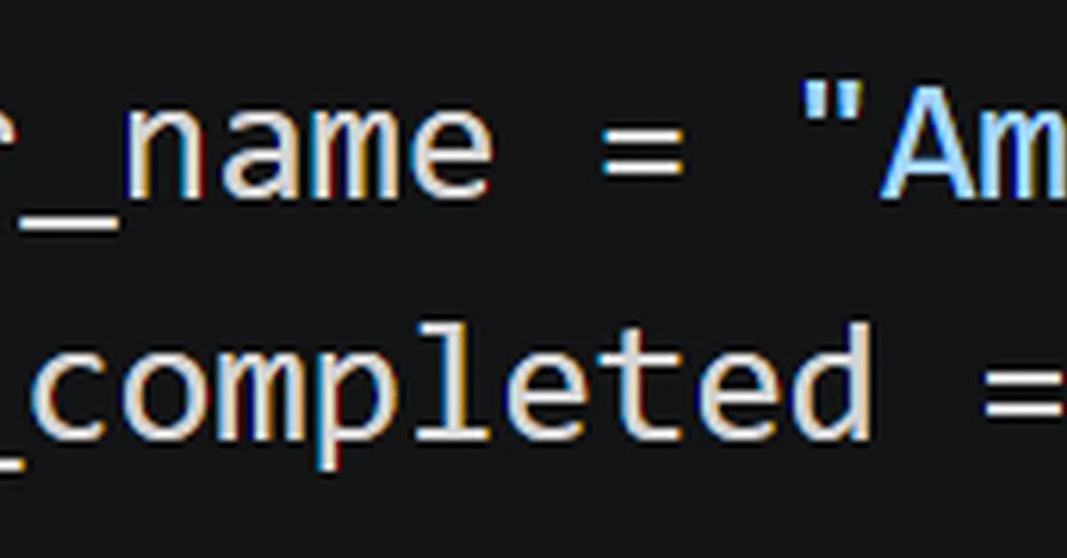 Python Basics: Variables, Data Types